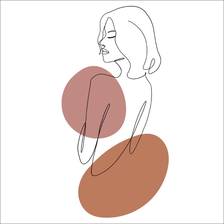 Symbolische Illustration für Frau sein