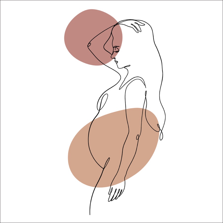 Symbolische Illustration für Mutter sein